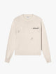NORWOOD DISTRESSED LOGO KNIT SWEATER